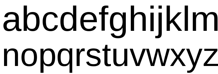 Liberation Sans Font LOWERCASE