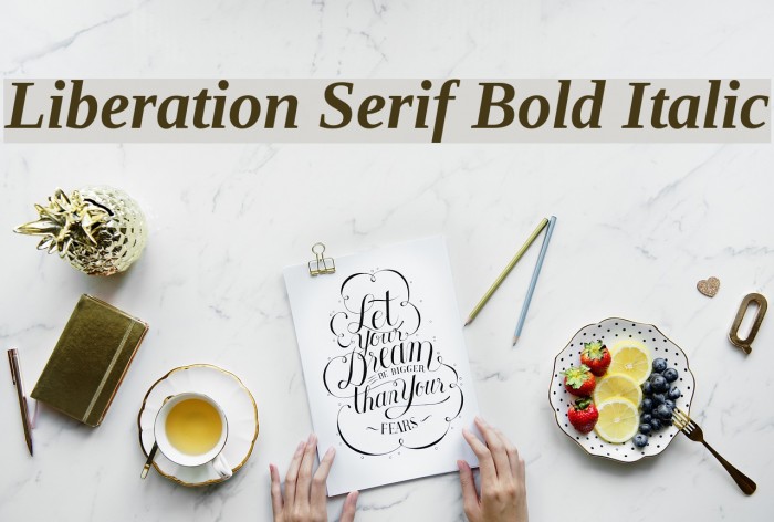 Liberation Serif Bold Italic Font examples