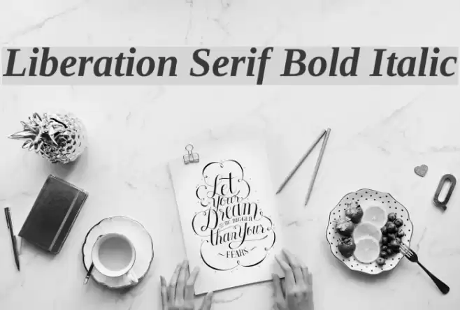 Liberation Serif Bold Italic Fuentes examples