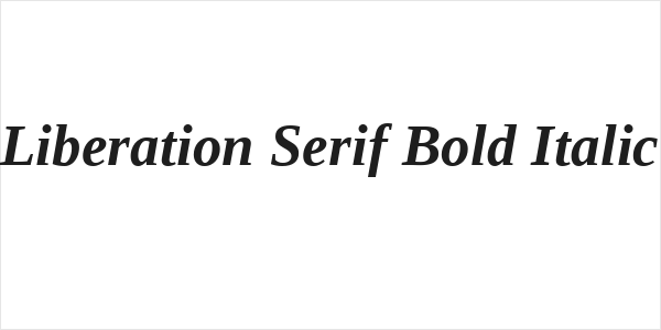 Liberation Serif Bold Italic Logo