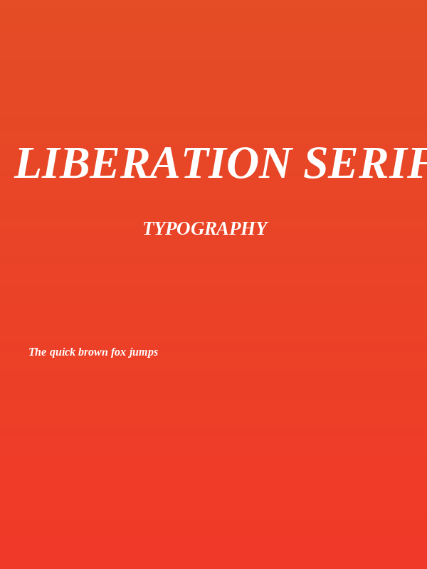 Liberation Serif Bold Italic Poster