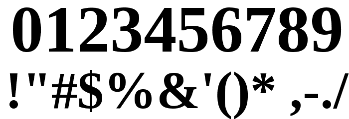 Liberation Serif Bold Font OTHER CHARS