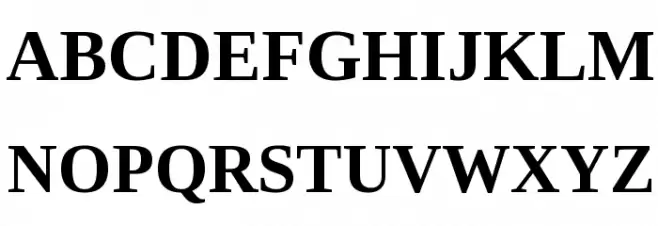 Liberation Serif Bold Schriftart Groß