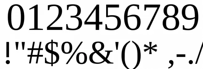 Liberation Serif Regular Шрифта ДРУГИЕ символов