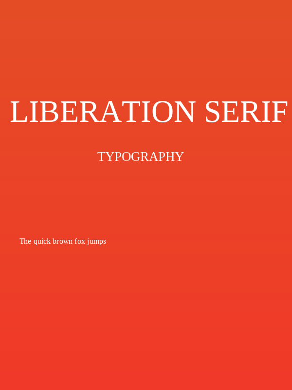 Liberation Serif Regular Poster