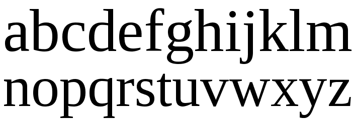 Liberation Serif Regular Font LOWERCASE