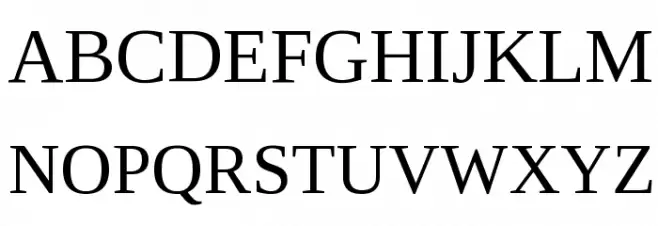 Liberation Serif 字体 大写