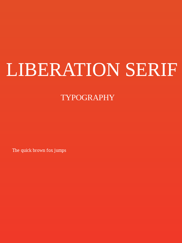 Liberation Serif Poster