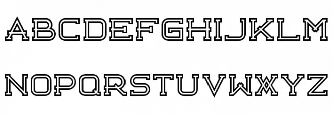 Libercity Outline خط أحرف صغيرة