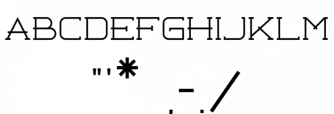 Libercity Thin Font OTHER CHARS