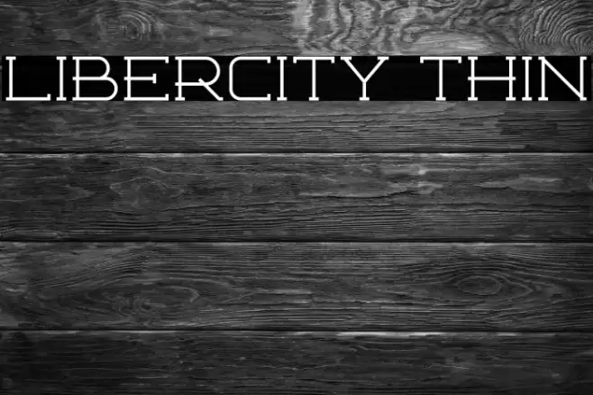 Libercity Thin Font examples
