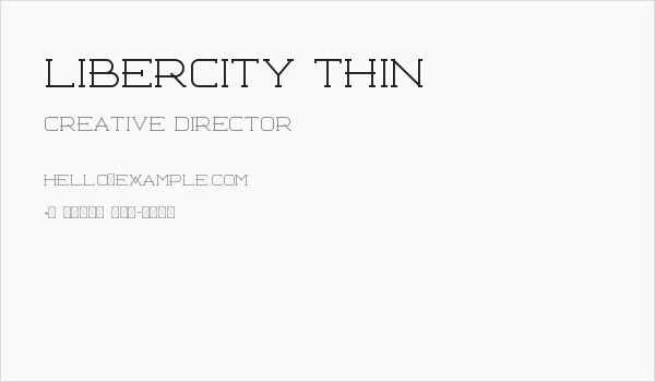 Libercity Thin Business Card