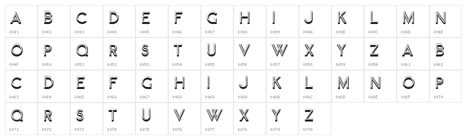 Liberta Regular Character Map