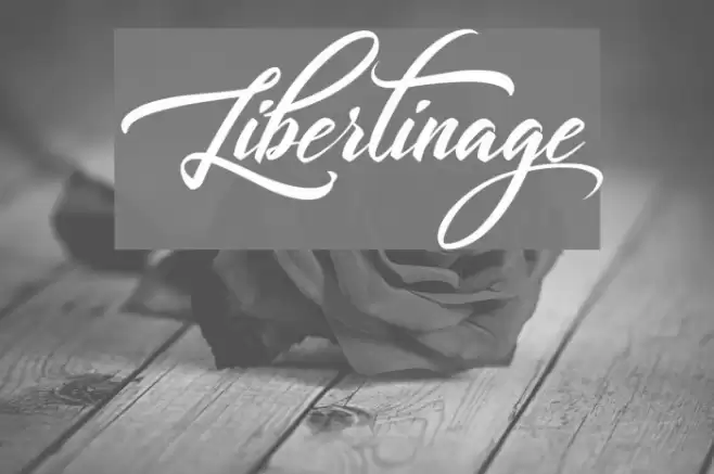 Libertinage Font examples