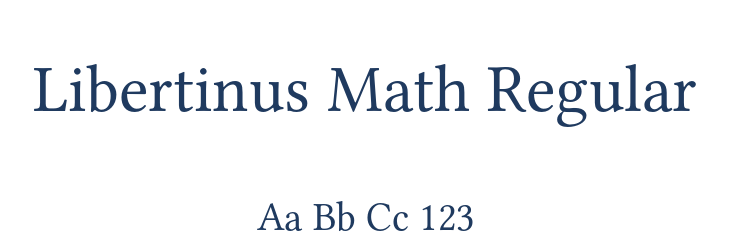 Libertinus Math Regular Font Preview