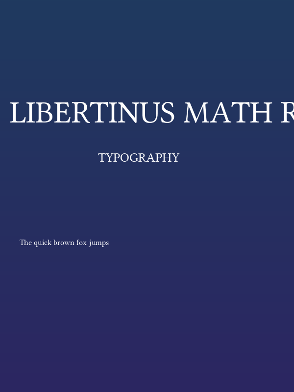 Libertinus Math Regular Poster