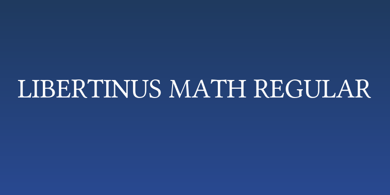 Libertinus Math Regular Social Header