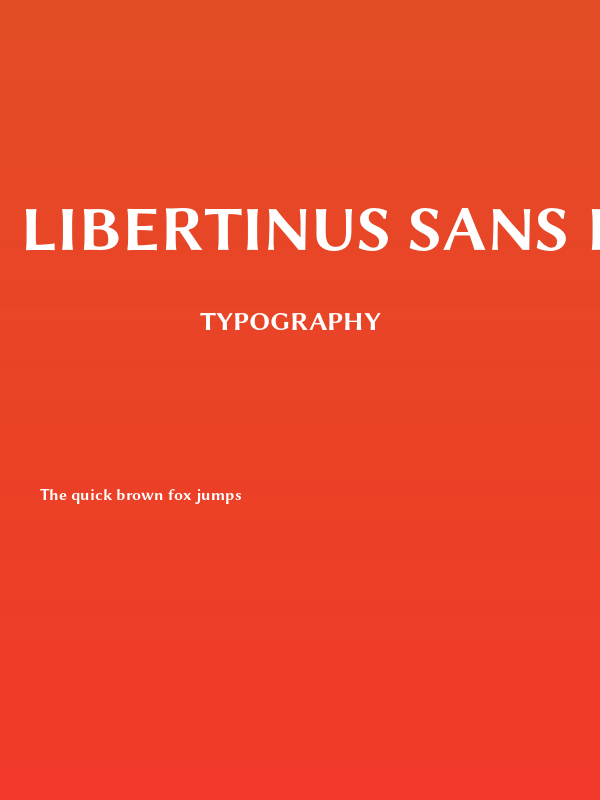 Libertinus Sans Bold Poster