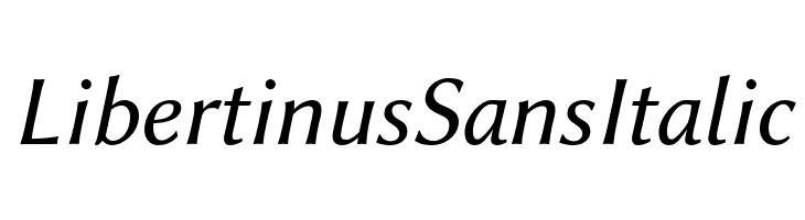 Libertinus Sans Italic  Fuentes Gratis Descargar