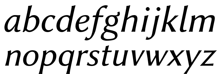 Libertinus Sans Italic Font LOWERCASE