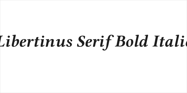 Libertinus Serif Bold Italic Logo