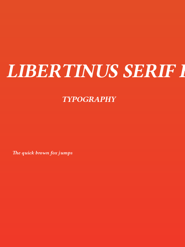 Libertinus Serif Bold Italic Poster