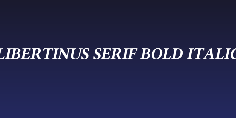 Libertinus Serif Bold Italic Social Header