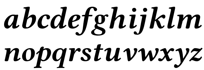Libertinus Serif Bold Italic Font LOWERCASE