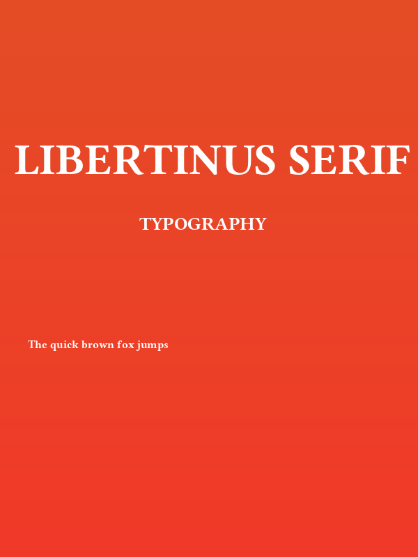 Libertinus Serif Bold Poster