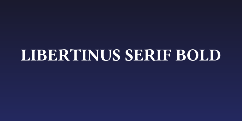 Libertinus Serif Bold Social Header
