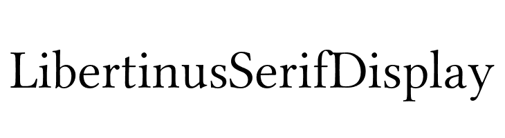 Libertinus Serif Display  नि: शुल्क फ़ॉन्ट्स डाउनलोड
