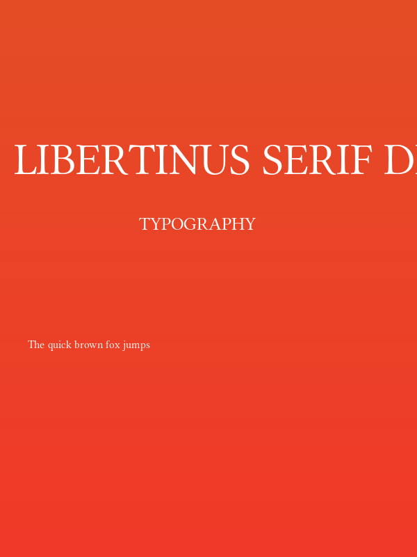 Libertinus Serif Display Poster