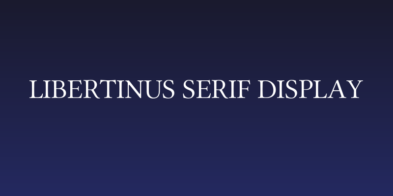 Libertinus Serif Display Social Header