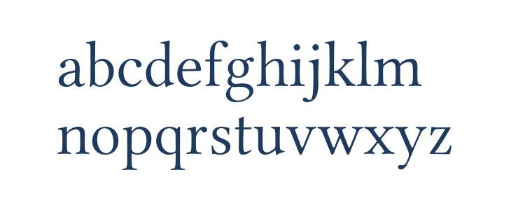 Libertinus Serif Display Lowercase