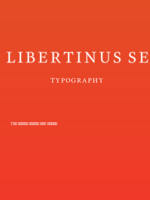Libertinus Serif Initials Poster