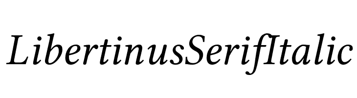 Libertinus Serif Italic  Frei Schriftart Herunterladen
