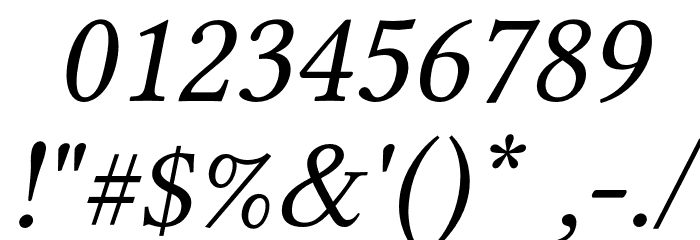 Libertinus Serif Italic Font OTHER CHARS
