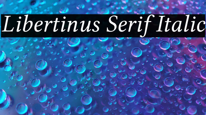 Libertinus Serif Italic Example 1