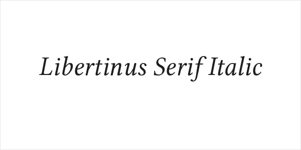 Libertinus Serif Italic Logo