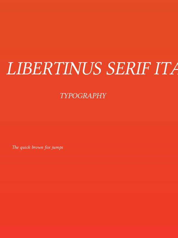Libertinus Serif Italic Poster