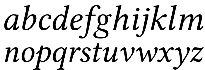 Libertinus Serif Italic Font LOWERCASE