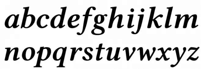 Libertinus Serif Semibold Italic फ़ॉन्ट लोअरकेस