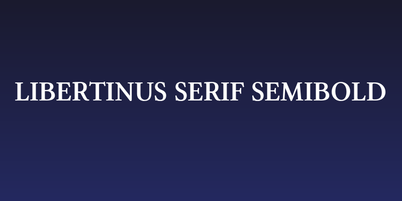 Libertinus Serif Semibold Social Header