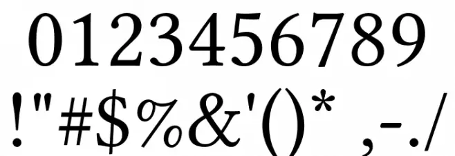 Libertinus Serif Font OTHER CHARS