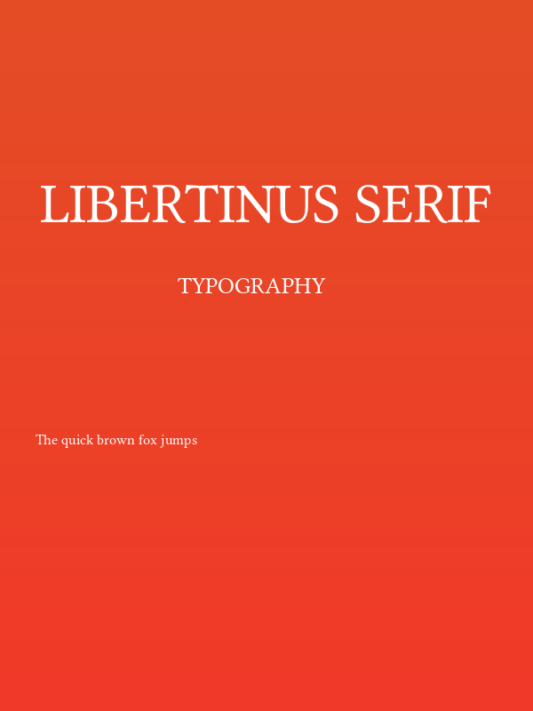 Libertinus Serif Poster