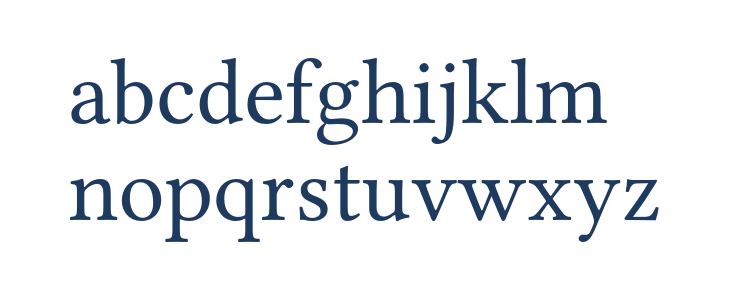 Libertinus Serif Lowercase