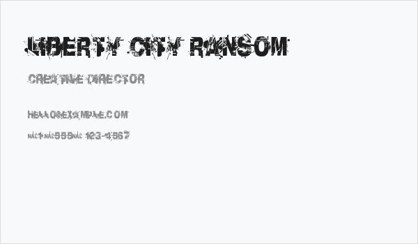 Liberty City Ransom Business Card