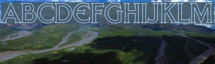 Liberty Hollow Font examples