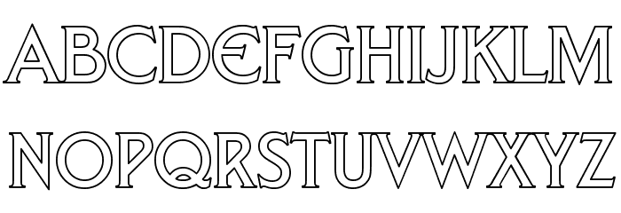 Liberty Hollow Font LOWERCASE
