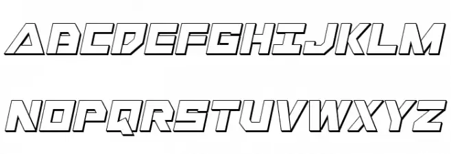 Liberty Island 3D Italic 字体 大写